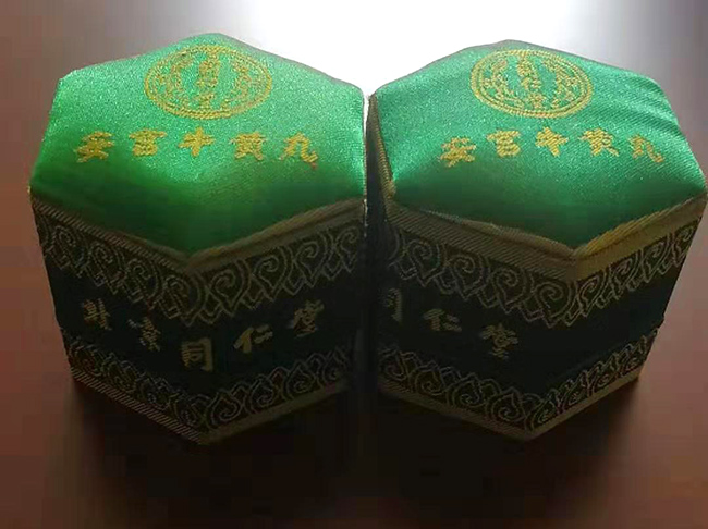 安宮六角錦緞盒
